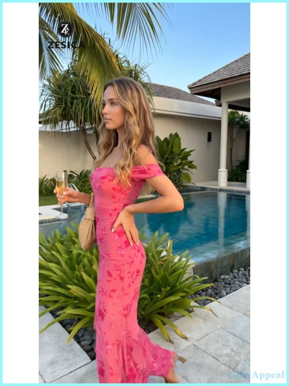 Sleeveless Bodycon Maxi Dress with Spaghetti Strap Floral Print for Wedding